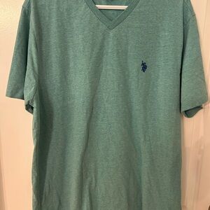 U.S. Polo Assn. Teal V-Neck Tee